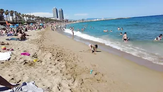 Beach Walk Spain - Barceloneta Beach - June 2022 - 4K Ultra HD