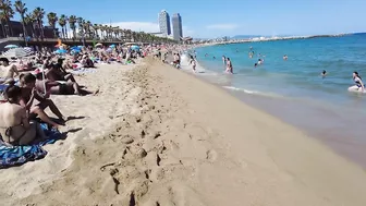 Beach Walk Spain - Barceloneta Beach - June 2022 - 4K Ultra HD