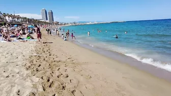 Beach Walk Spain - Barceloneta Beach - June 2022 - 4K Ultra HD