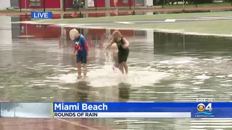 Heavy rain soaks Miami Beach