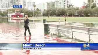 Heavy rain soaks Miami Beach