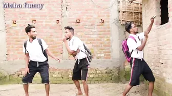 Best Amazing Funniest Video 2022/3idiets school boys Nonstop funny comedy video by maha funny