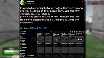 Avatar Shop Infinite Scrolling UPDATE! PAGES CRASHING FIXED? (ROBLOX)