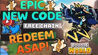 ☀️ Doodle World [CHAINS] NEW NEVER SEEN EPIC CODE! REDEEM ASAP - ROBLOX