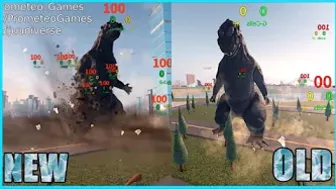 Roblox Kaiju Universe - GOJIRA 1954 Rework - Attack Teaser NEW Vs OLD