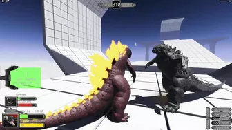 GODZILLA 2014 vs GODZILLA 2019 Destroy Each Other - ROBLOX