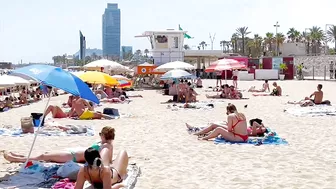 Beach Bogadell/ Barcelona beach walk ????️????????walking Spain best beaches