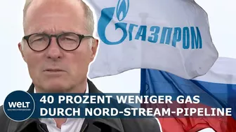 GASPROM: Russland liefert 40 Prozent weniger Gas durch Nord-Stream-Pipeline | EILMELDUNG