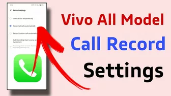 How To Auto Call Recording in Vivo All Models Call Recording Setting, Call recording