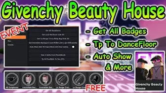 Arceus X Roblox Givenchy Beauty House Script - Get All Badges GUI & More 2022