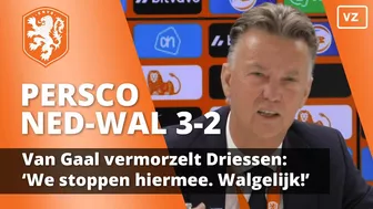 Van Gaal vermorzelt Driessen: 'We stoppen hiermee. Walgelijk!'