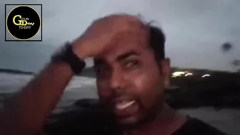 #shocking????????!! Car drowned in sea at Anjuna Beach, #Video by Local Activist Ramesh Bhovi.