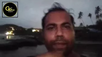 #shocking????????!! Car drowned in sea at Anjuna Beach, #Video by Local Activist Ramesh Bhovi.