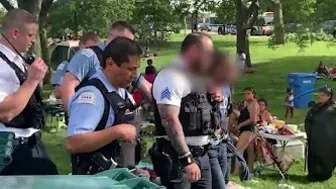 Chaos erupts at Chicago beach when police spot gun