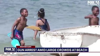 Chaos erupts at Chicago beach when police spot gun