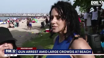 Chaos erupts at Chicago beach when police spot gun