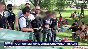 Chaos erupts at Chicago beach when police spot gun