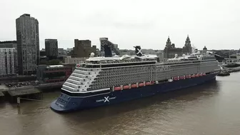 Celebrity Silhouette Cruise Ship docked, Liverpool on 16.6.22