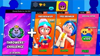 ????FREE GIFTS in THROWERS CHALLENGE! - Brawl Stars Box Opening