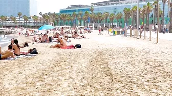 Barcelona beach walk / beach Sant Sebastia ????????????walking Spain best beaches