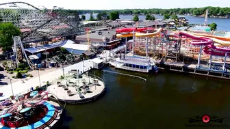 Indiana Beach Boardwalk Resort 1st Day Of Summer 4K Aerial Tour Must See Drone Footage