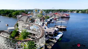 Indiana Beach Boardwalk Resort 1st Day Of Summer 4K Aerial Tour Must See Drone Footage