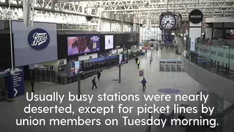 Rail strikes: Millions affected by travel disruption from RMT walkout