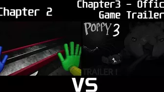 Poppy Playtime Chapter 2 Trailer vs. Poppy Playtime Chapter 3 Official Game Trailer - Comparison