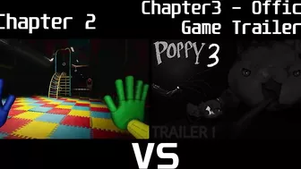 Poppy Playtime Chapter 2 Trailer vs. Poppy Playtime Chapter 3 Official Game Trailer - Comparison