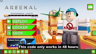 NEW LIMITED CODE IN ARSENAL!!! (Roblox Arsenal)