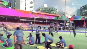 Maldives में 'Yoga Day' पर Islamic कट्टपंथियों का उपद्रव, 'अल्लाहू अकबर' बोलते हुए Stadium