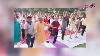 Yoga Day पर योग करते समय जब मोदी का बैलेंस बिगड़ गया... | Sushil Modi yoga day viral video