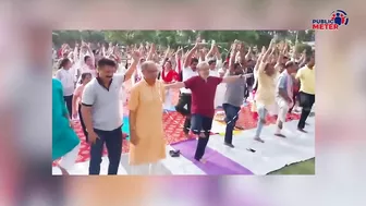 Yoga Day पर योग करते समय जब मोदी का बैलेंस बिगड़ गया... | Sushil Modi yoga day viral video