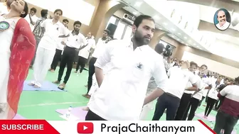 Minister Vidadala Rajini & Devineni Avinash @ 8th International Yoga Day | #PrajaChaitanyam