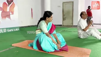 డీకే అరుణ యోగ ఆసనాలు | BJP Leader DK Aruna Yoga Asanas | International Yoga Day 2022 | YOYO TV