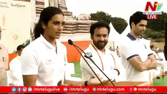 PV Sindhu Speech | International Yoga Day Celebrations | Ntv