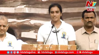 PV Sindhu Speech | International Yoga Day Celebrations | Ntv