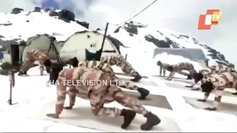 ITBP personnel perform yoga on International Yoga Day