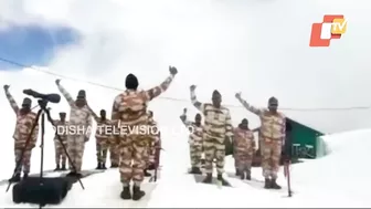 ITBP personnel perform yoga on International Yoga Day