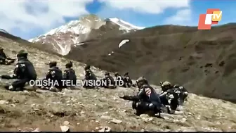 ITBP personnel perform yoga on International Yoga Day