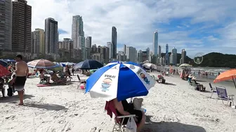 [Best Beaches Brazil 4K] ????????´Caminhada na praia Central, Balneário Camboriú - Brasil