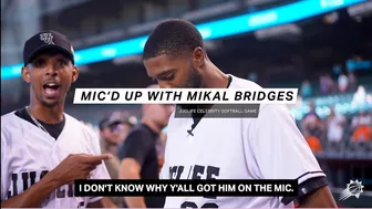 Mikal Bridges Mic'd up at JUGLIFE Celebrity Softball Game | Phoenix Suns