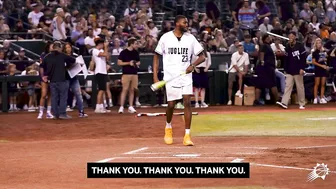 Mikal Bridges Mic'd up at JUGLIFE Celebrity Softball Game | Phoenix Suns