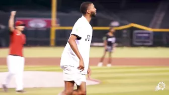 Mikal Bridges Mic'd up at JUGLIFE Celebrity Softball Game | Phoenix Suns