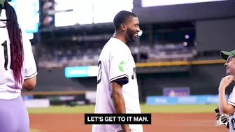 Mikal Bridges Mic'd up at JUGLIFE Celebrity Softball Game | Phoenix Suns