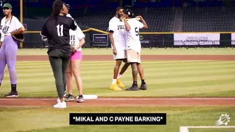 Mikal Bridges Mic'd up at JUGLIFE Celebrity Softball Game | Phoenix Suns