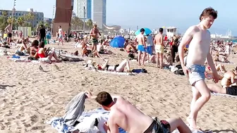 Barcelona beach walk/ beach Barceloneta????????walking Spain best beaches ????