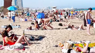 Barcelona beach walk/ beach Barceloneta????????walking Spain best beaches ????