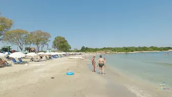 Corfu Greece walk on Gialiskari beach | Sandy beach June 2022