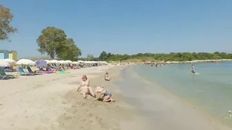 Corfu Greece walk on Gialiskari beach | Sandy beach June 2022